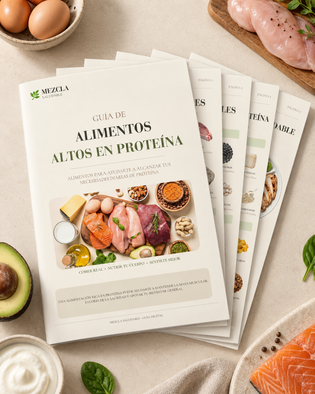 Guía de Alimentos Altos en Proteína | Fuentes de Proteína y Plato Saludable