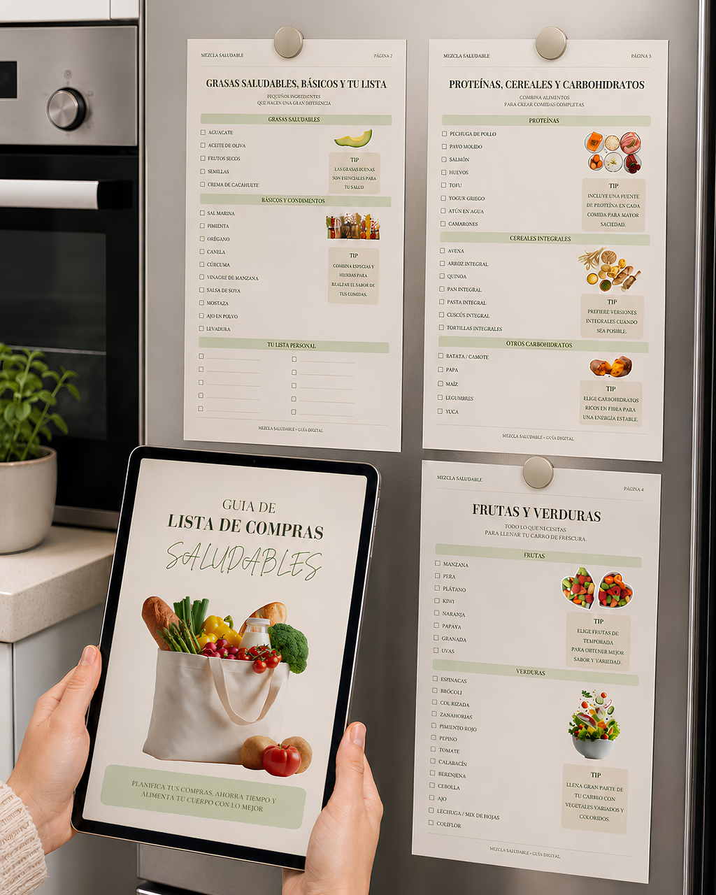 Guía de Alimentos Saludables | Lista de Compras y Planificación Semanal