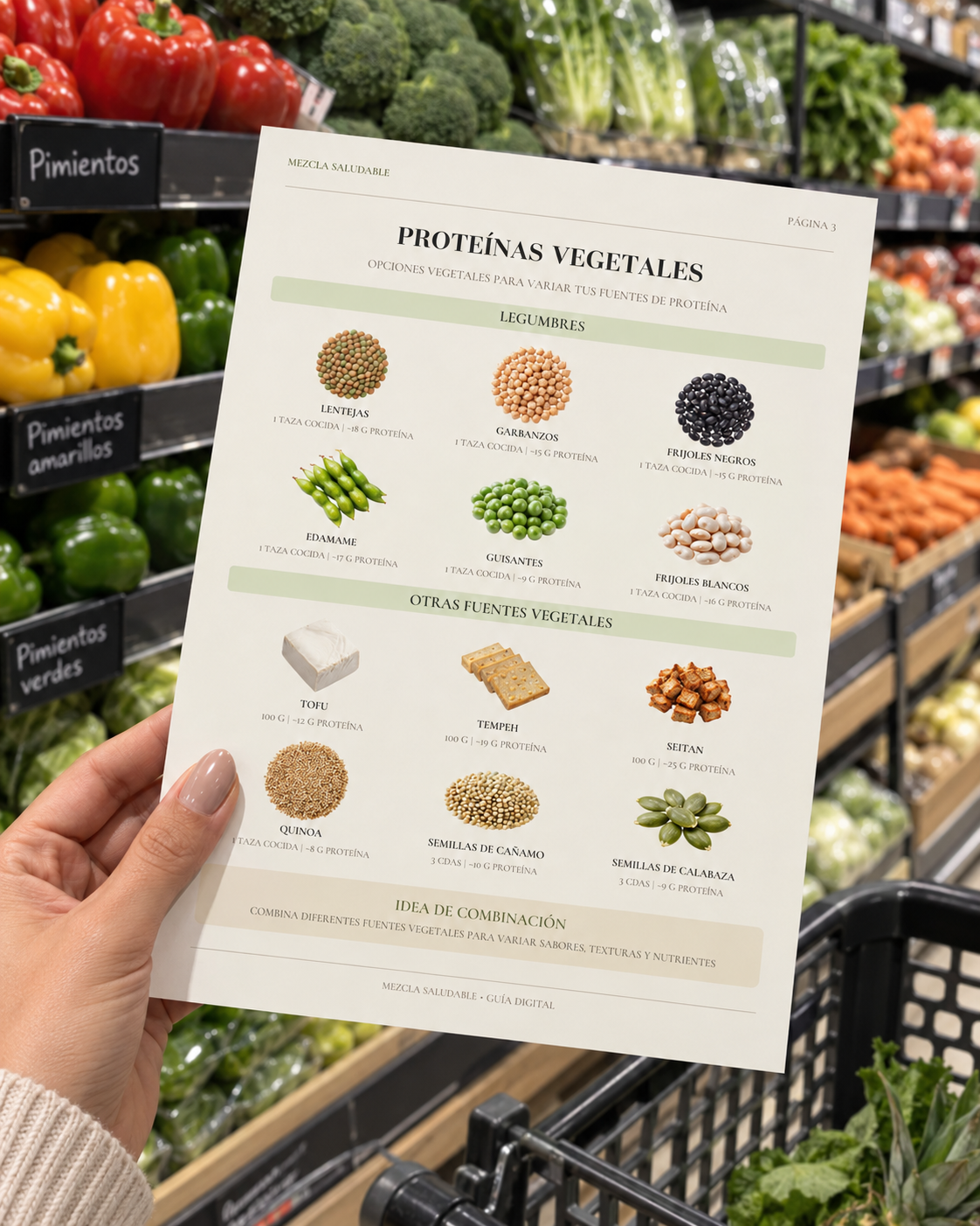 Guía de Alimentos Altos en Proteína | Fuentes de Proteína y Plato Saludable