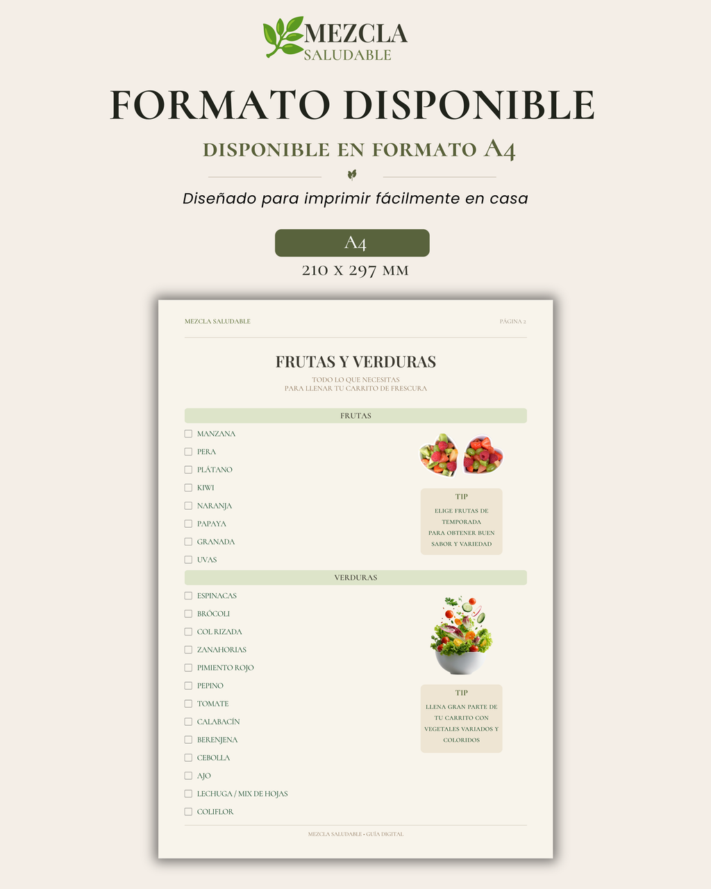 Guía de Alimentos Saludables | Lista de Compras y Planificación Semanal