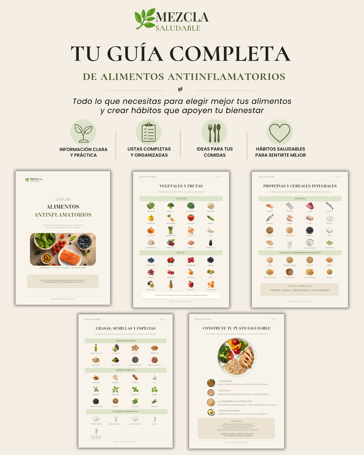 Guía de Alimentos Antiinflamatorios | Alimentación Saludable