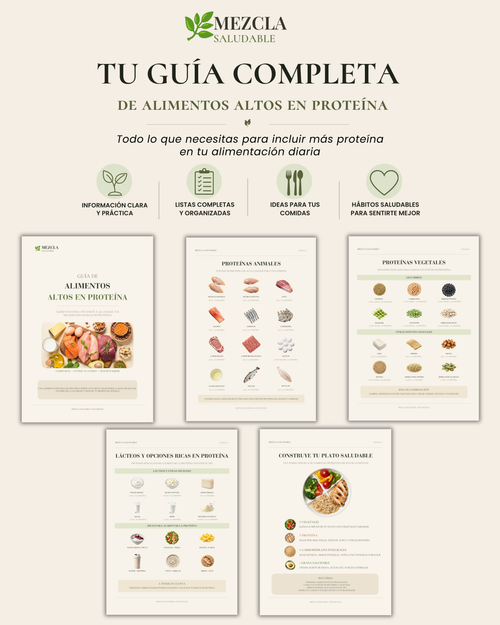 Guía de Alimentos Altos en Proteína | Fuentes de Proteína y Plato Saludable